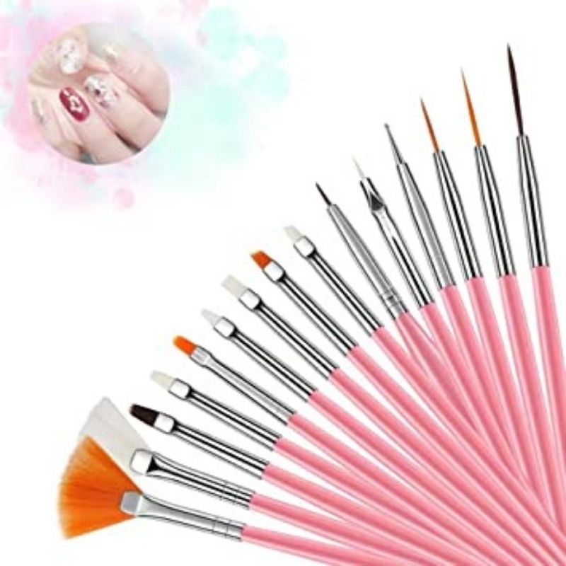 15 Pièces - Brosse Pinceau Ongle Décor Liner Nail Art