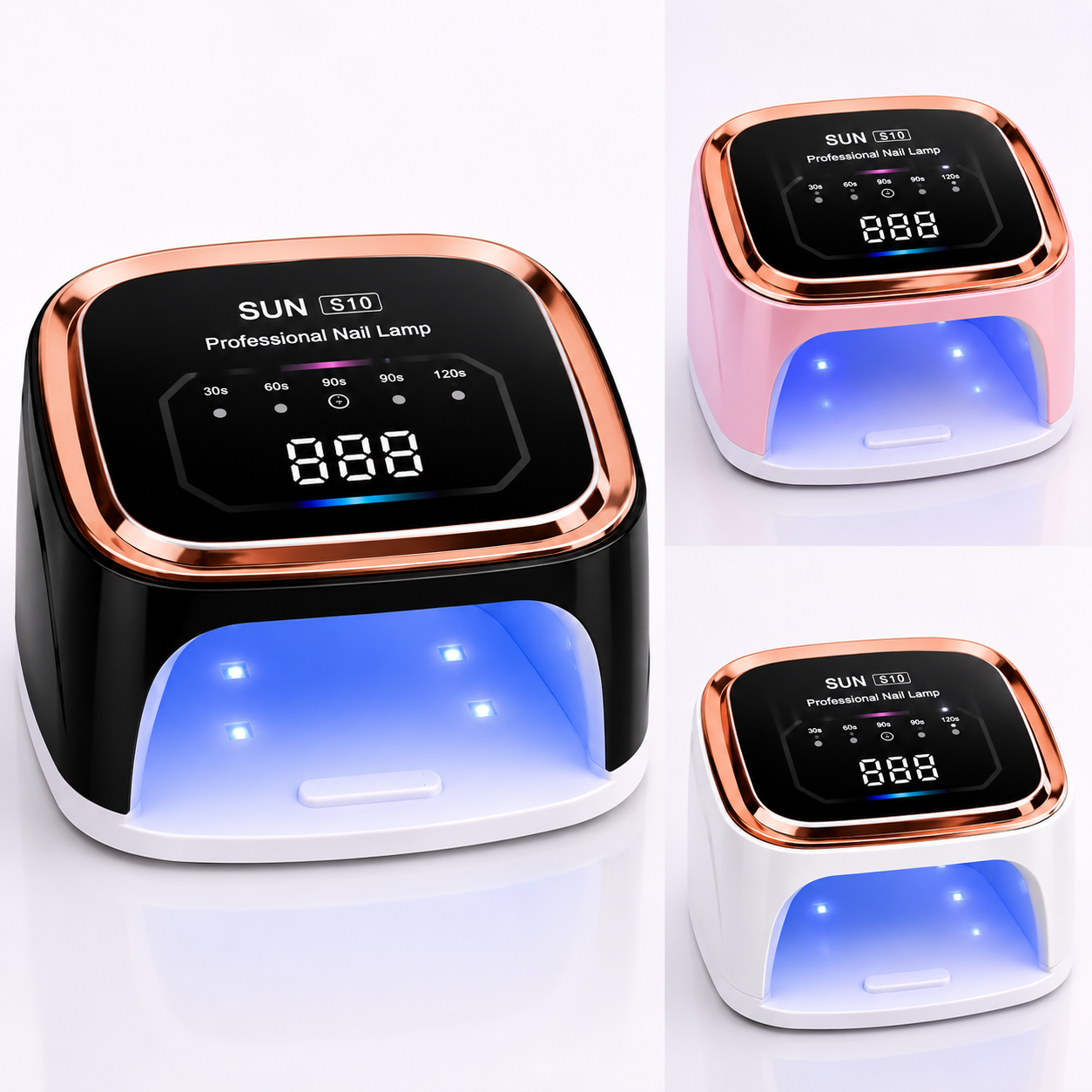 Lampe UV LED Professionnelle SUN S10 Rechargeable 120W – Séchage Rapide Gel UV, Vernis Semi-Permanent & Nail Art
