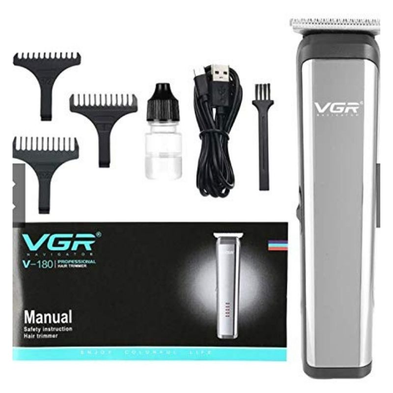 VGR V-180 Tondeuse à Cheveux Pour Soins Personnels Rechargeable - Lame Acier Trempé au Carbone