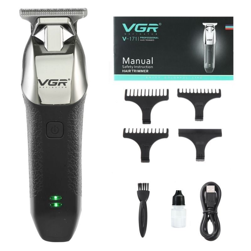 VGR V-171 Tondeuse à Cheveux Professionnelle Rechargeable – Lame Acier Trempé au Carbone