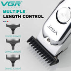 VGR V-071 Tondeuse à Cheveux Professionnelle Rechargeable - Lame Acier Trempé au Carbone