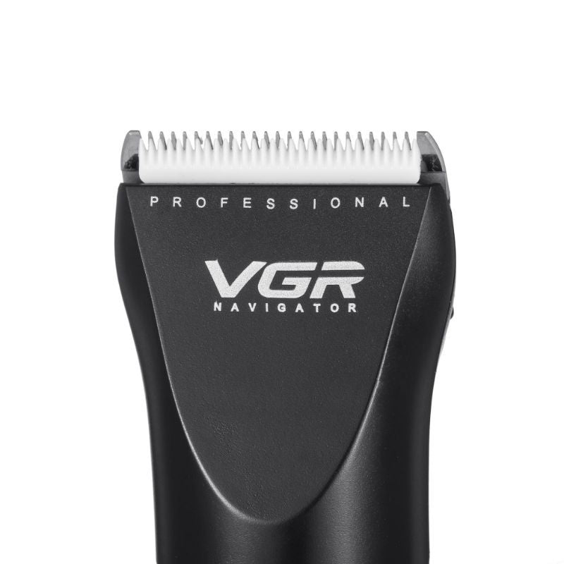 VGR V-049 Tondeuse à Cheveux Professionnelle Rechargeable avec Socle – Affichage LED – Lame Acier Inox et Titanium