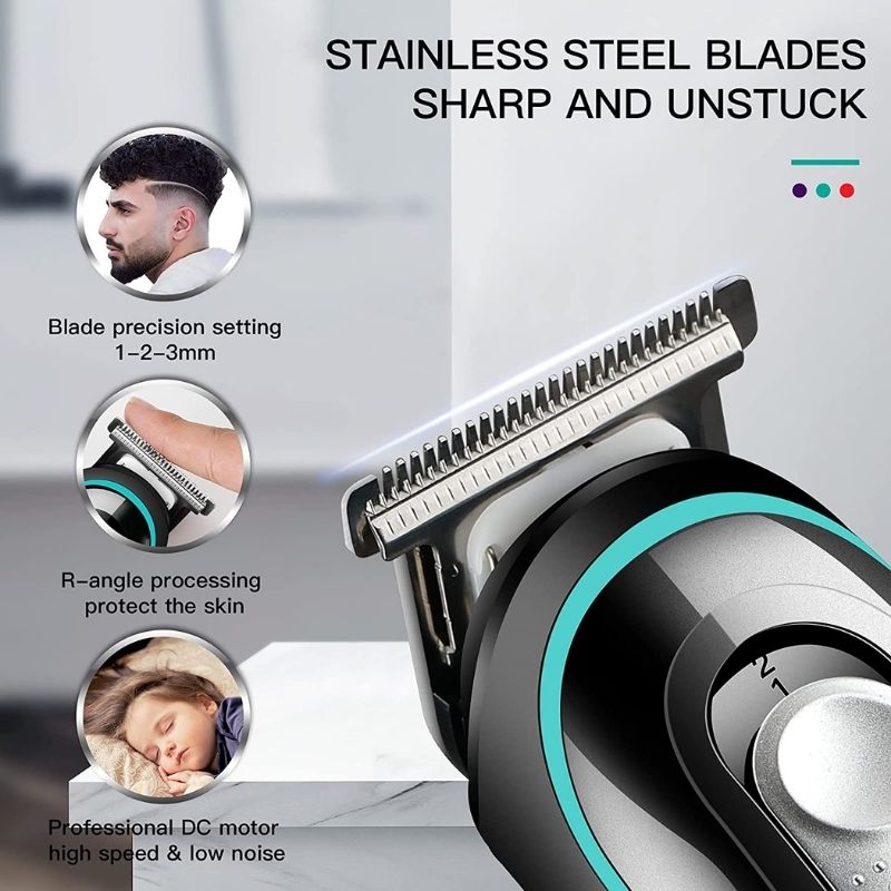 VGR V-055 Tondeuse à Cheveux Professionnelle Rechargeable - Lame Acier Trempé au Carbone