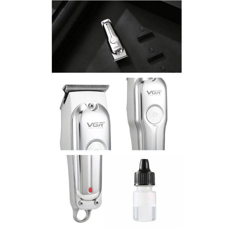 VGR V-071 Tondeuse à Cheveux Professionnelle Rechargeable - Lame Acier Trempé au Carbone