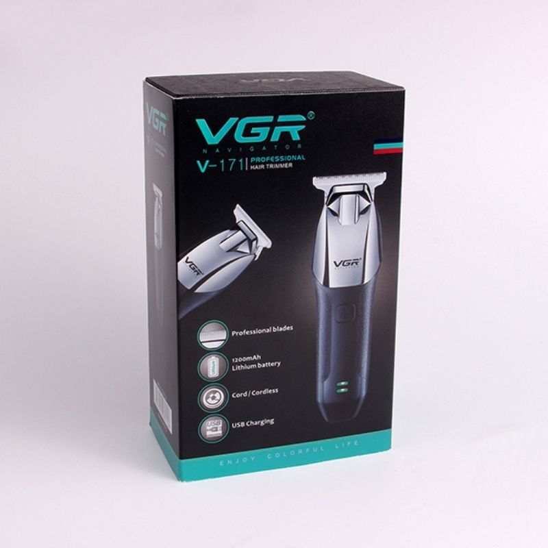 VGR V-171 Tondeuse à Cheveux Professionnelle Rechargeable – Lame Acier Trempé au Carbone