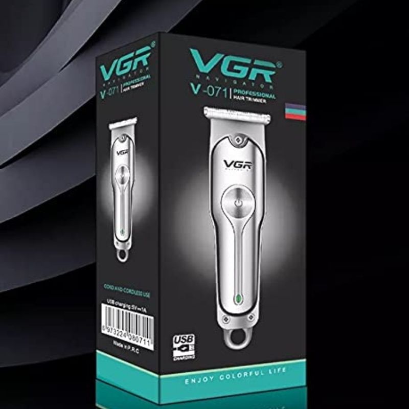 VGR V-071 Tondeuse à Cheveux Professionnelle Rechargeable - Lame Acier Trempé au Carbone