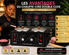 Chauffe-Cire Double Cuve Professionnel – Appareil Épilation 2 Bacs Réglables
