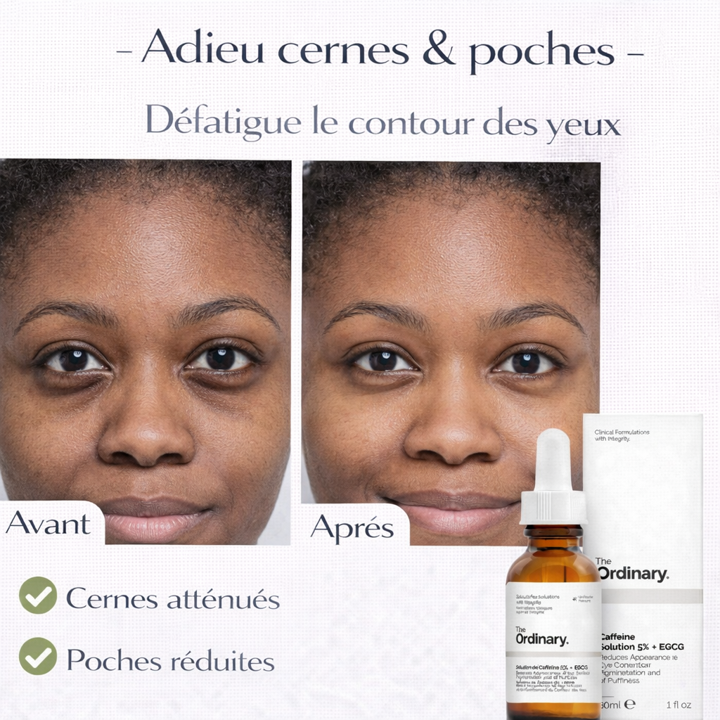 Sérum Caféine 5% + EGCG The Ordinary – Contour des Yeux Anti-Cernes & Poches