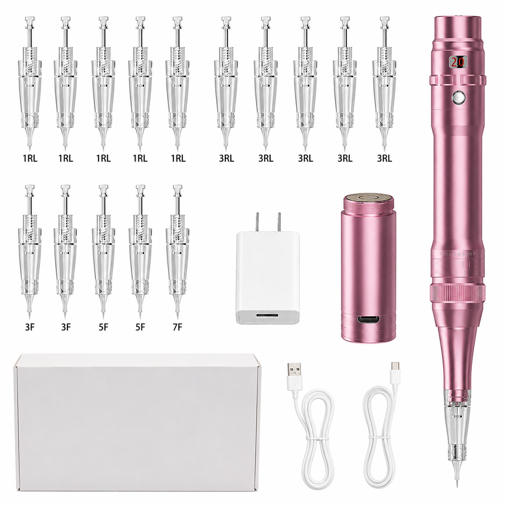 Stylo Dermographe PMU Professionnel Sans Fil Rechargeable – Microneedling, Sourcils, Lèvres & Maquillage Permanent
