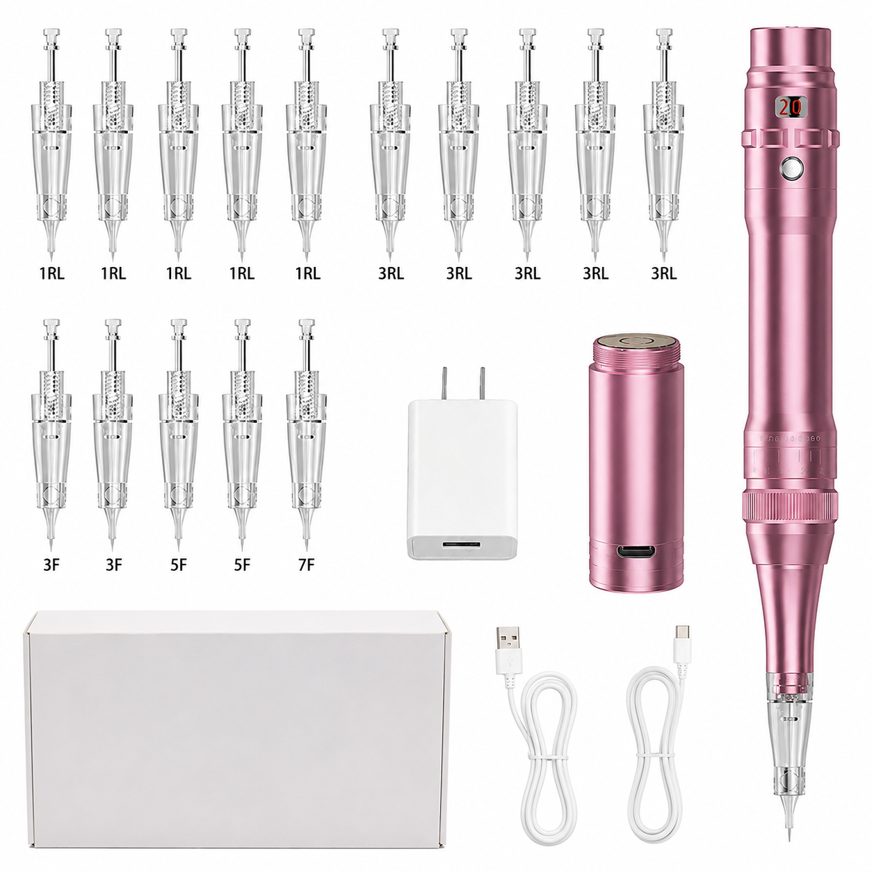 Stylo Dermographe PMU Professionnel Sans Fil Rechargeable – Microneedling, Sourcils, Lèvres & Maquillage Permanent