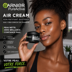 Garnier Pure Active Air Cream – Soin Matifiant Quotidien 3-en-1 AHA + BHA Enrichi En Charbon