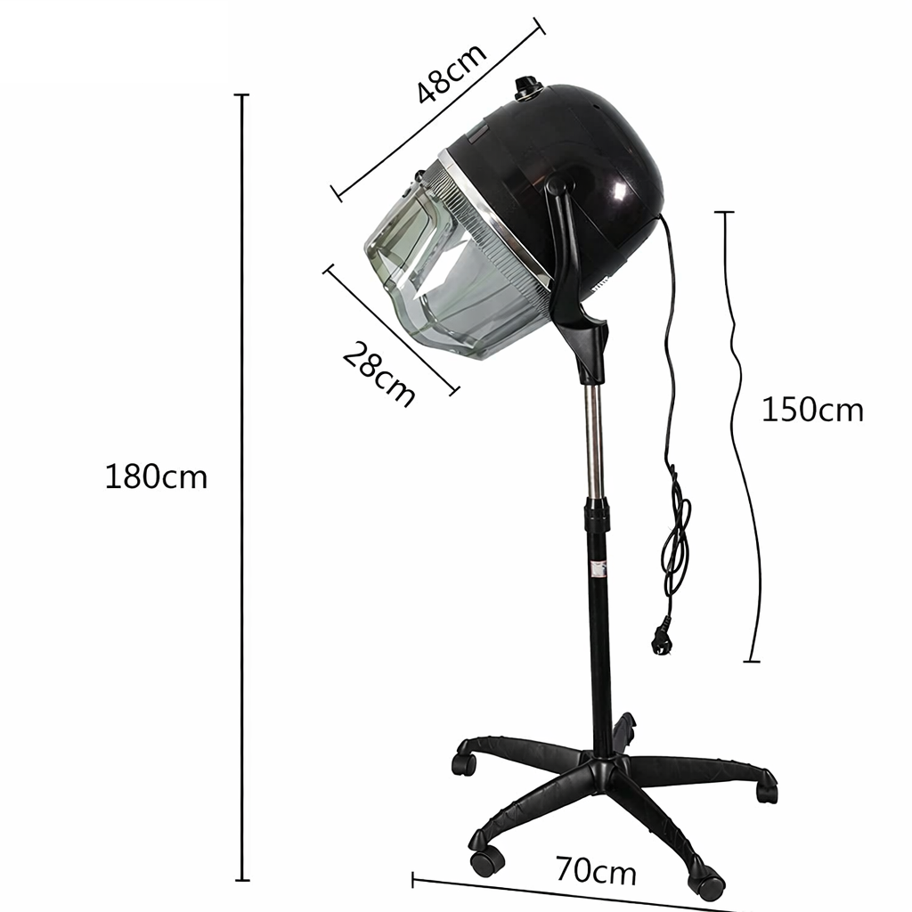 Casque Sèche-Cheveux Professionnel sur Pied EQUATOR – 3000W avec Minuterie & Air Froid