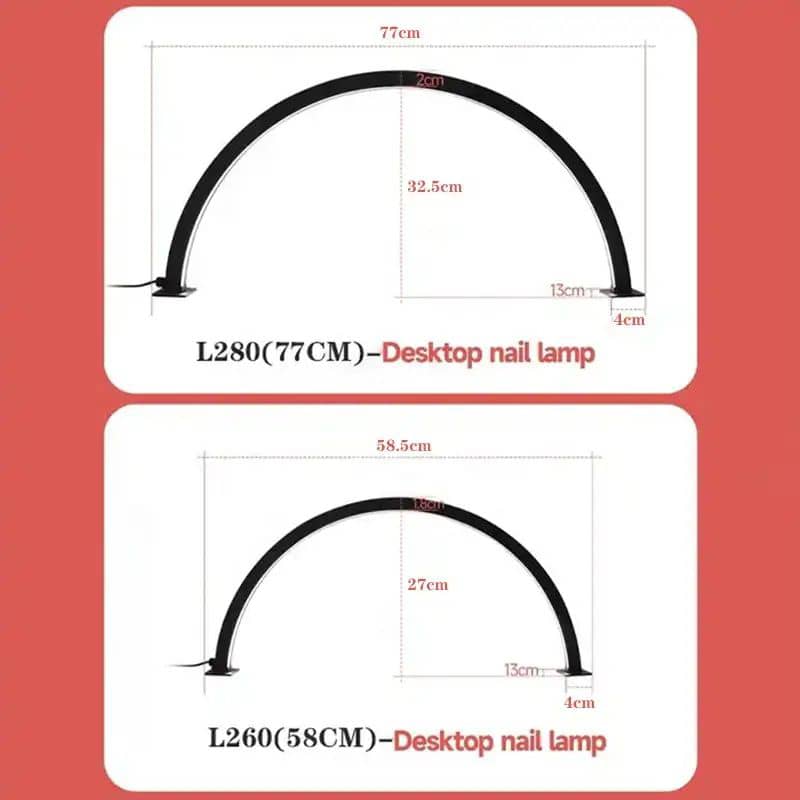 Lampe LED en Forme de Demi-Lune pour Salon de Beauté – Éclairage Professionnel et Élégant