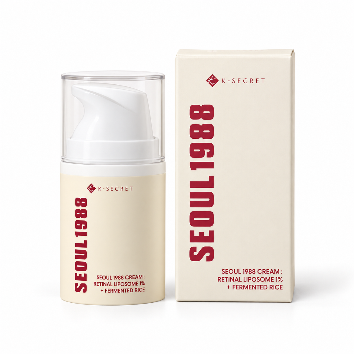 K-SECRET Seoul 1988 Cream 50 ml – Crème Visage au Rétinal Liposomé et Riz Fermenté