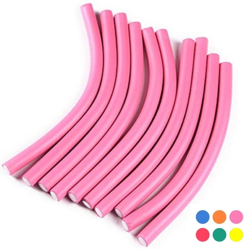 Lot de 10 - Bigoudis Flexibles en mousse sans chaleur - Flexi Rods 1.4 cm