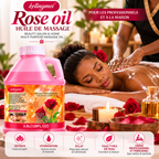 Ketingmei Huile de Massage Corps à la Rose – Grand Format Professionnel 3,8 L