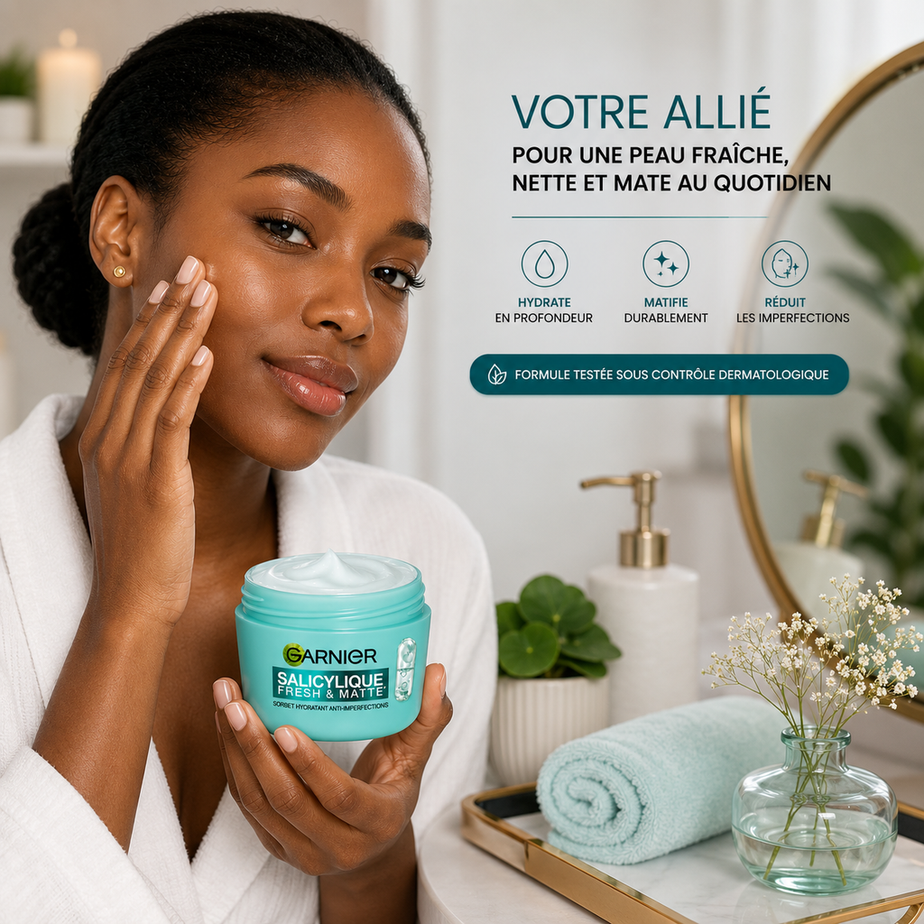 Garnier Salicylique Fresh & Matte Crème Sorbet Hydratante Anti-Imperfections – 85 ml