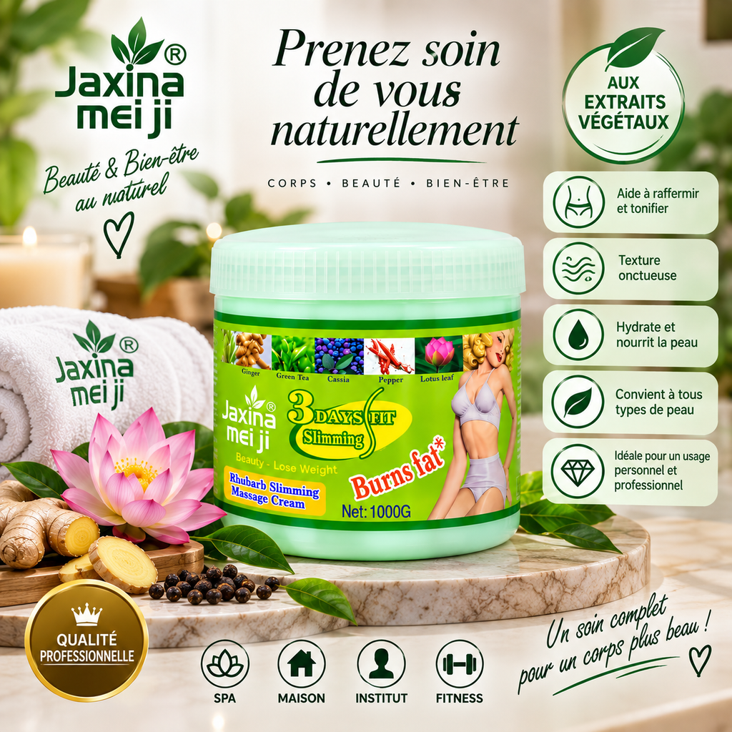 Jaxina Meiji Crème de Massage Corps & Modelage 1 kg – Grand Format Professionnel