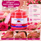 Ketingmei Foot & Body Scrub Rose – Gommage Exfoliant Corps, Pieds & Mains