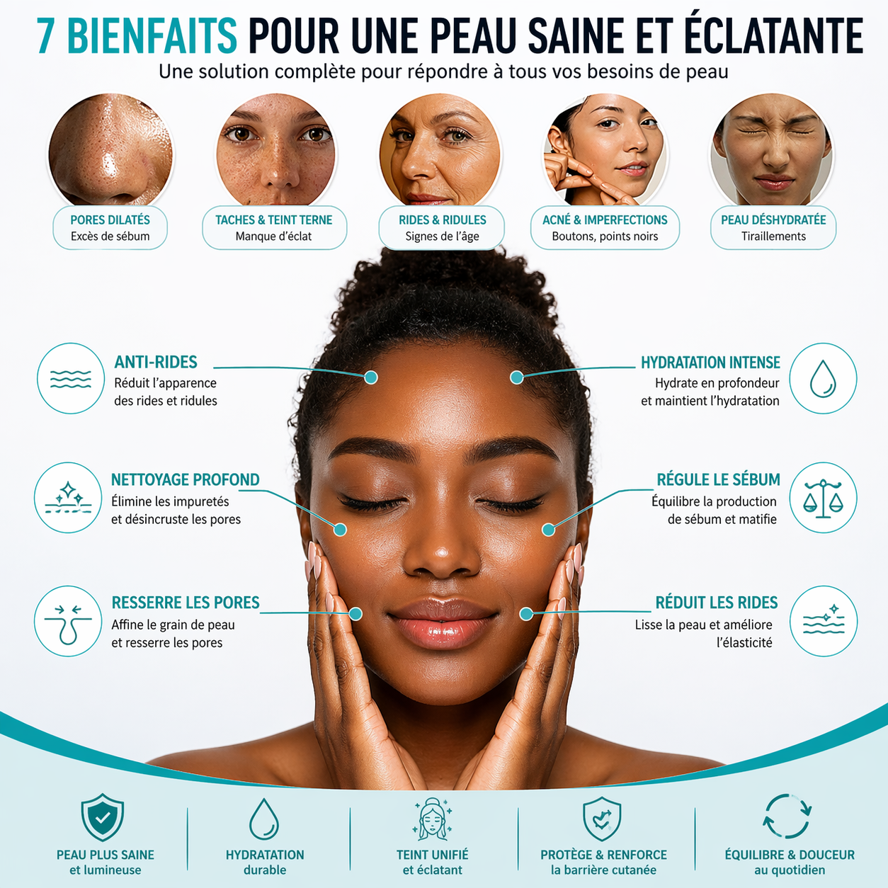 Machine Hydra Facial 7 en 1 Professionnelle – Nettoyage Profond, Hydro Dermabrasion, RF, Ultrason & Spray Hydratant