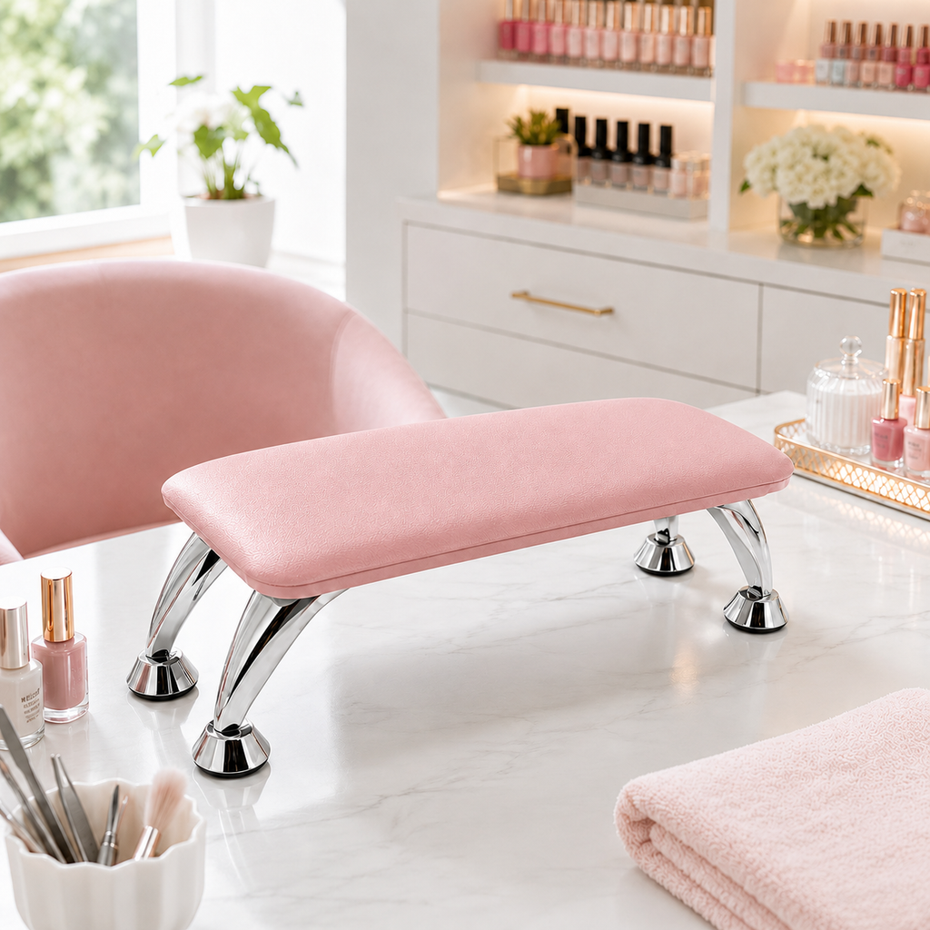 Repose-Main Surélevé Professionnel pour Manucure – Coussin Confort Nail Art, 4 Coloris Disponibles