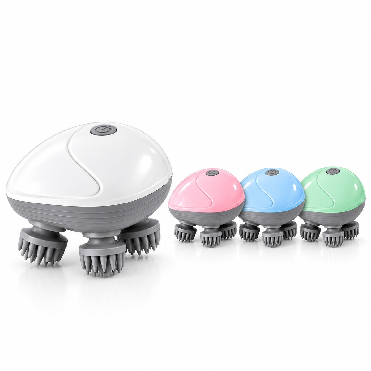 Masseur Électrique du Cuir Chevelu OSK-701 – 4 Têtes de Massage, 3 Vitesses Réglables – 5W – Blanc