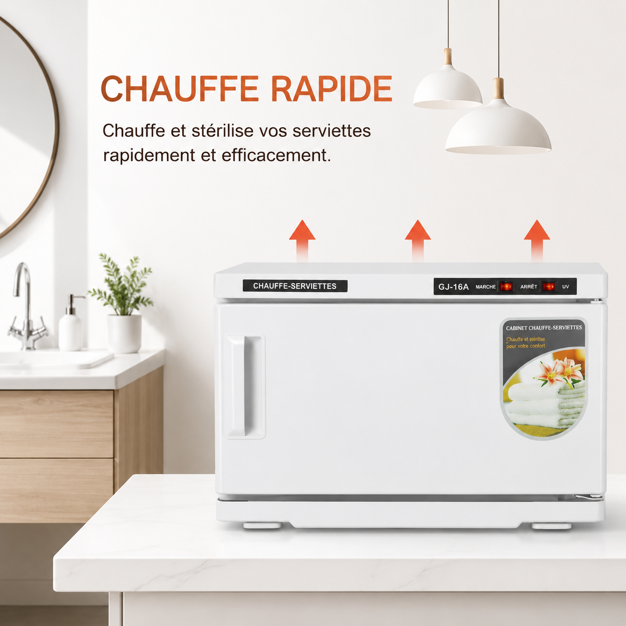 Stérilisateur UV & Chauffe-Serviettes Professionnel – GJ-16A