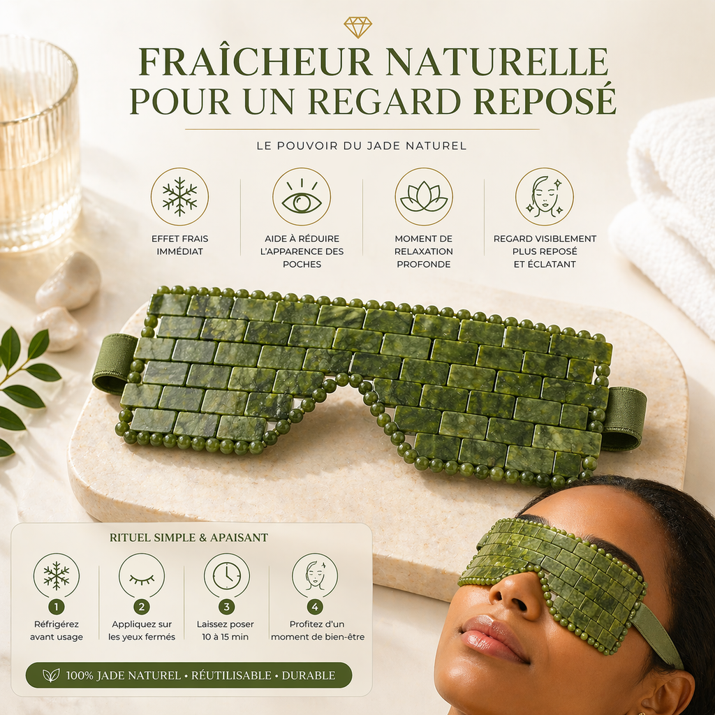 Masque Yeux en Jade Naturel – Rituel de Fraîcheur & Éclat du Regard