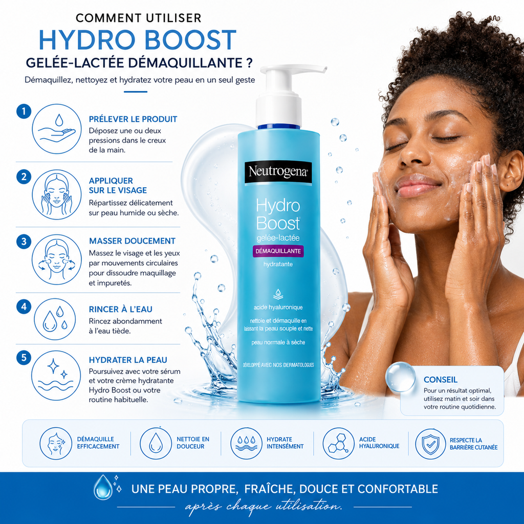 Neutrogena Hydro Boost Gelée-Lactée Démaquillante Hydratante 200ml