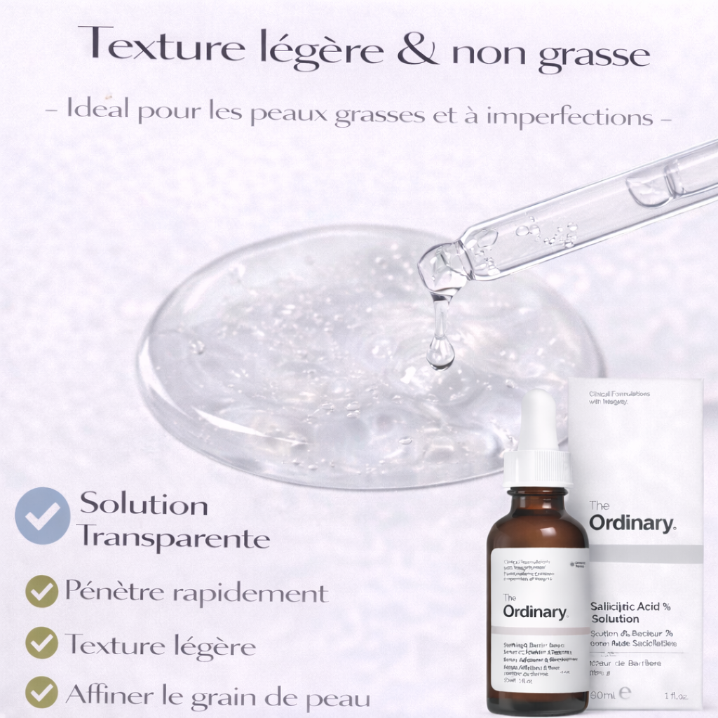 Sérum Acide Salicylique 2% The Ordinary – Anti-Imperfections & Pores Visiblement Réduits