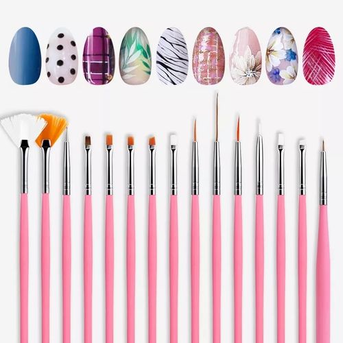 15 Pièces - Brosse Pinceau Ongle Décor Liner Nail Art