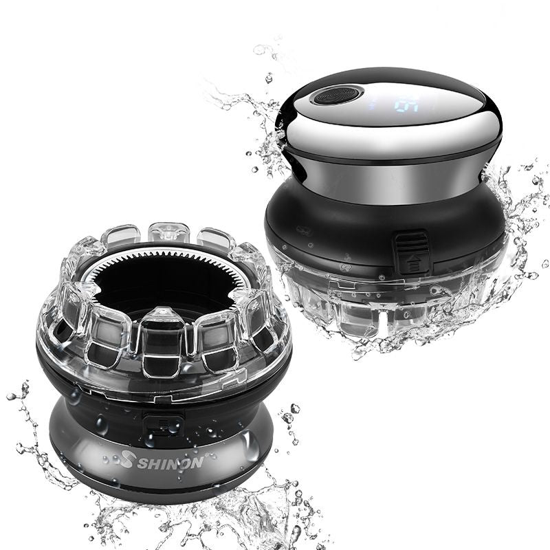 Shinon SH-2678 Tondeuse Rasoir pour Chauves - Machine à Raser Rotative Étanche Rechargeable