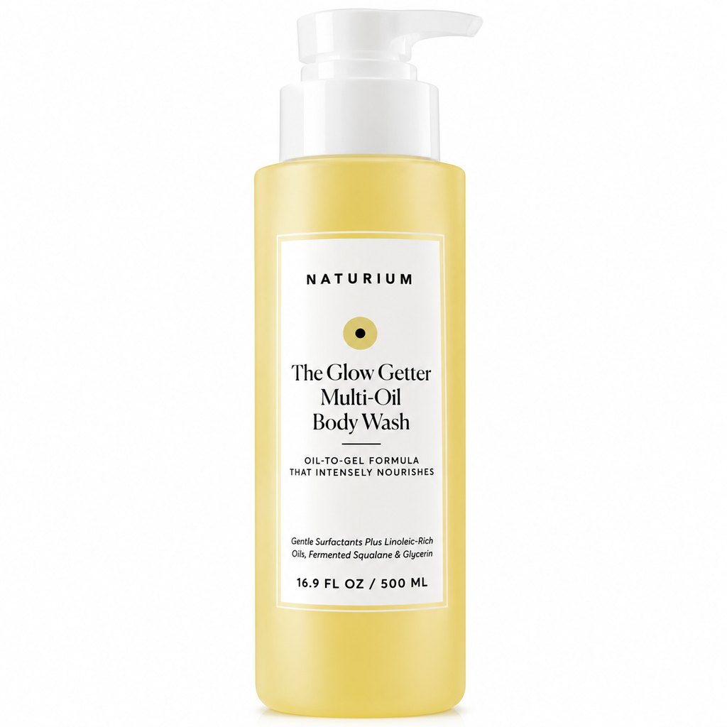 NATURIUM The Glow Getter Multi-Oil Body Wash – Gel Douche Nourrissant aux Huiles & Squalane – 500 ml