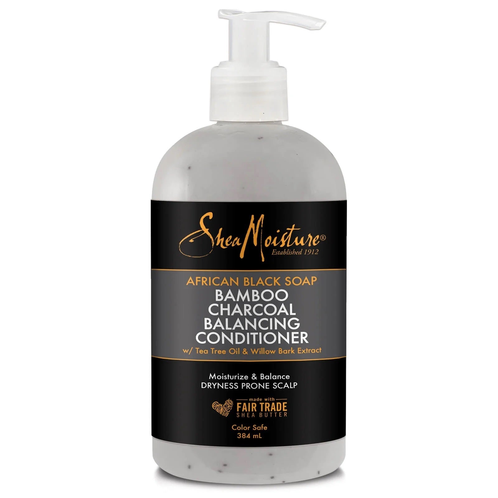 Shea Moisture - African Black Soap Bamboo Charcoal Deep Balancing Conditioner - Après-shampoing - Revitalisant équilibrant au savon noir africain et au charbon de bambou - 384 ml