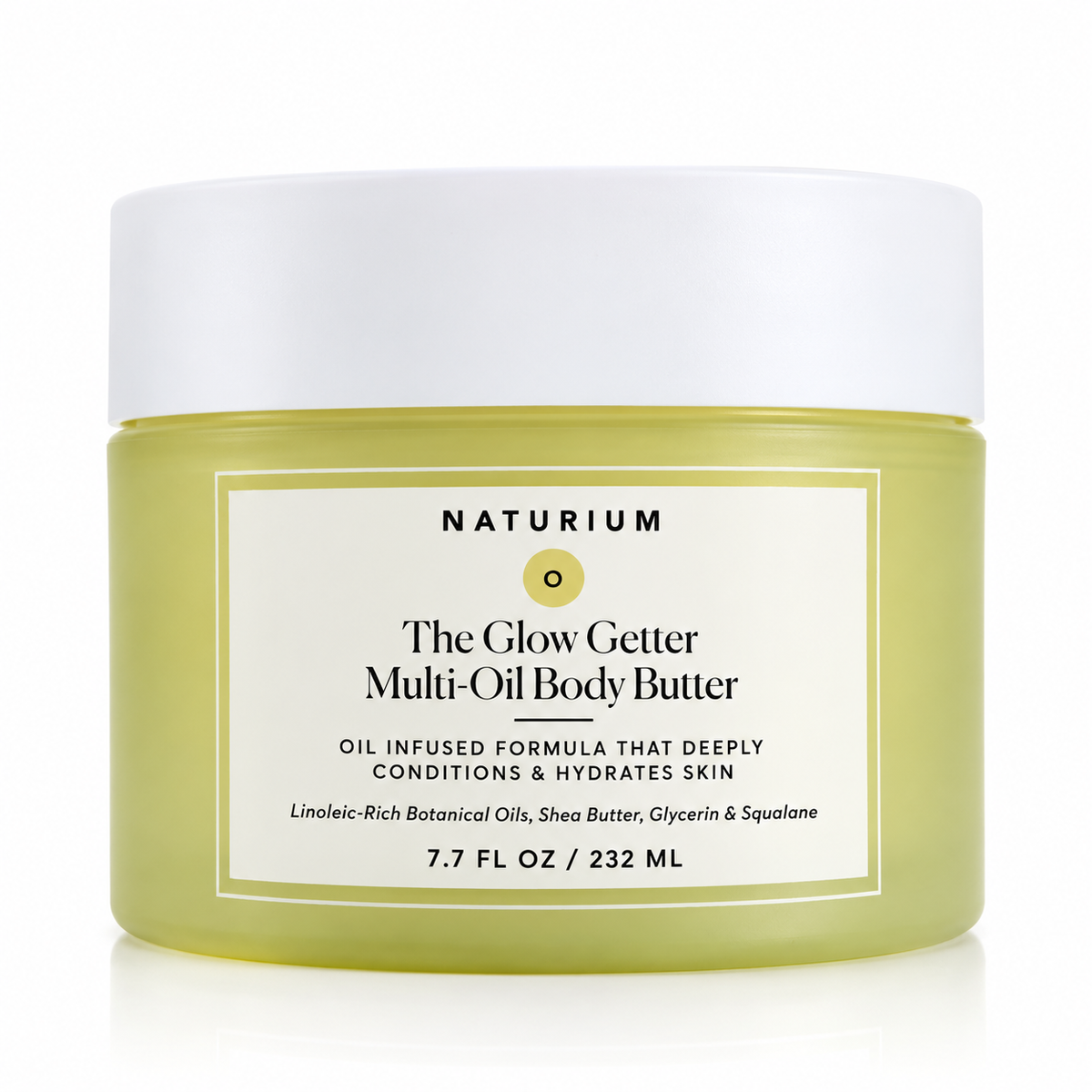 NATURIUM The Glow Getter Multi-Oil Body Butter – Beurre Corporel Nourrissant & Hydratant aux Huiles Végétales – 232 ml
