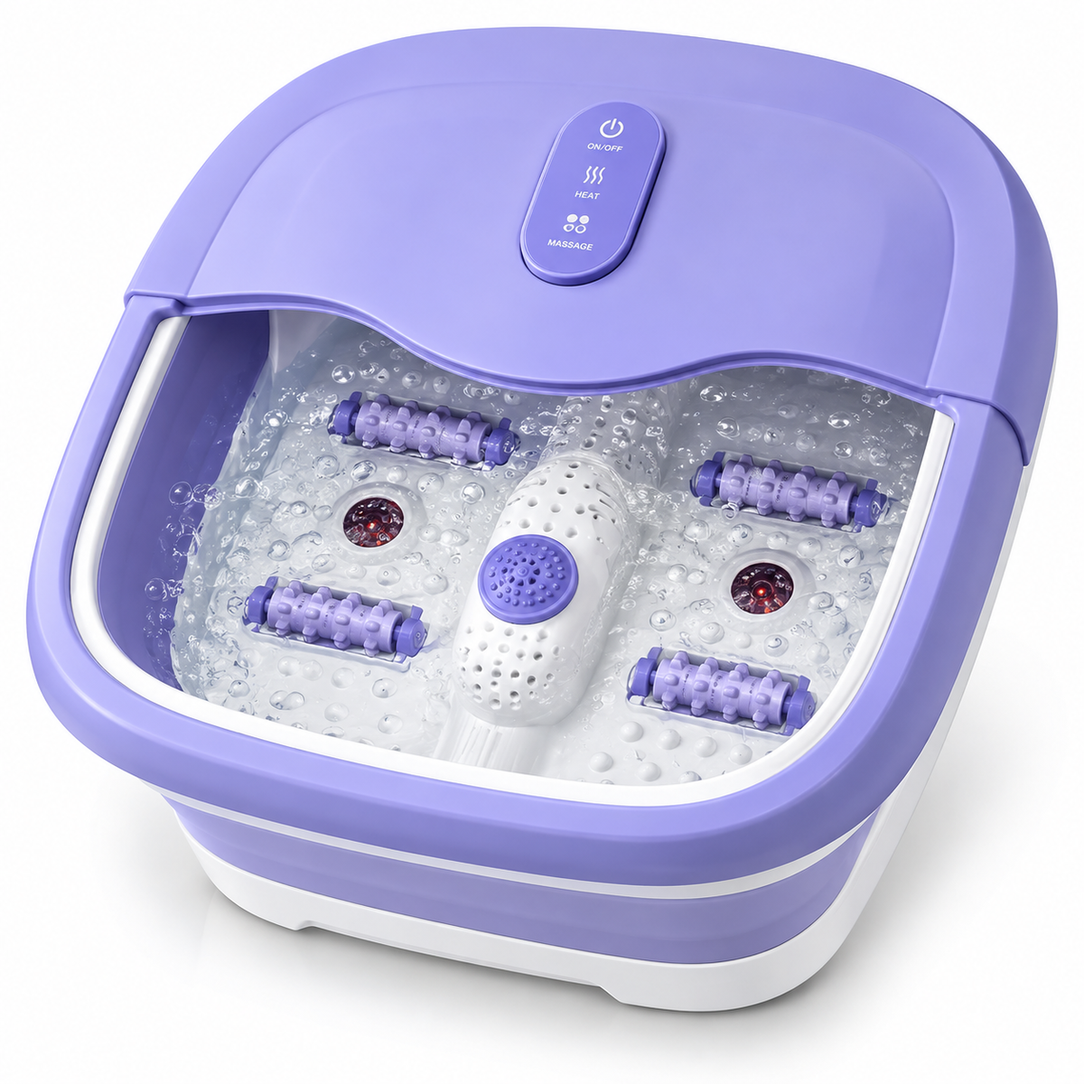 Bain de Pieds Pliable Chauffant avec Massage – Spa Pédicure Électrique