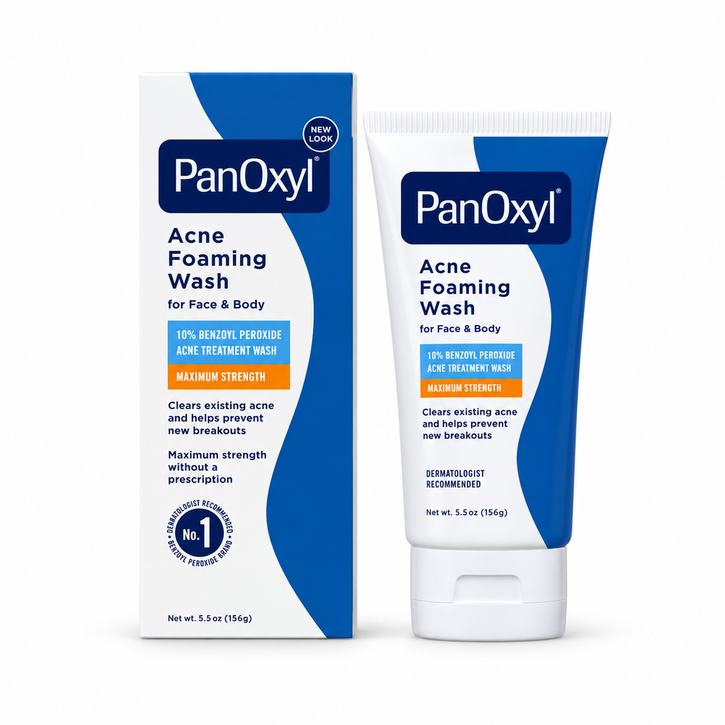 PanOxyl Acne Foaming Wash 10 % – Nettoyant Moussant Anti-Imperfections Visage & Corps – 156 g