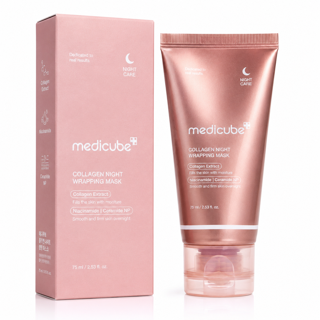 Medicube Collagen Night Wrapping Mask – Masque De Nuit Au Collagène Pour Une Peau Ferme, Hydratée Et Lumineuse – 75 ml
