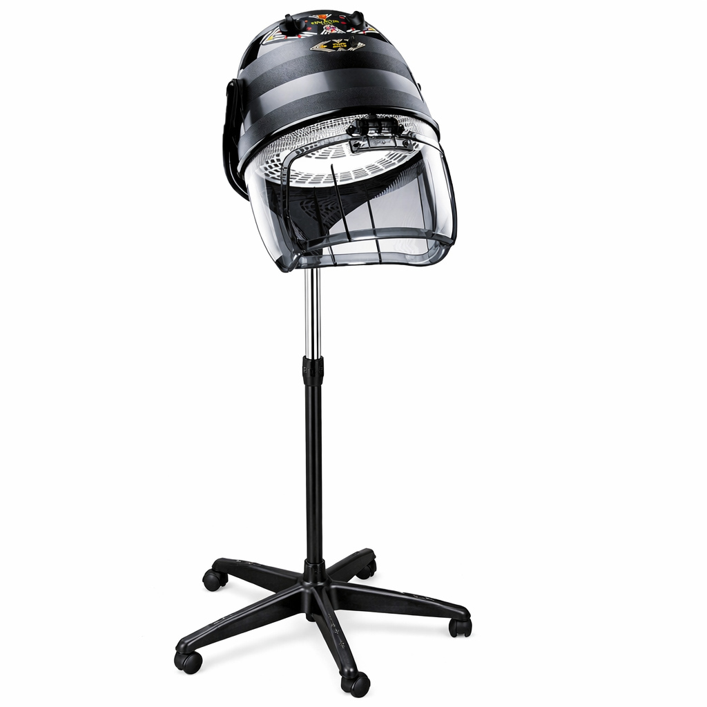 Casque Sèche-Cheveux Professionnel sur Pied EQUATOR – 3000W avec Minuterie & Air Froid