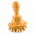 Champignon de Massage en Bois à Manche Long &amp; Picots Arrondis – Madérothérapie Corps