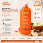 Cantu Shea Butter Hydrating Cream Conditioner – Après-Shampooing Hydratant Sans Sulfate Pour Cheveux Bouclés, Frisés & Crépus