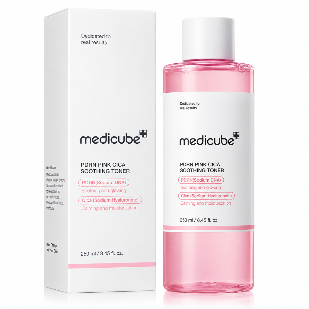 Medicube PDRN Pink Cica Soothing Toner – Tonique Apaisant, Hydratant & Éclat – 250 ml