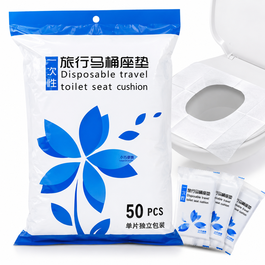 Protège-Abattant WC Jetable 50 Pièces – Protection Hygiénique Individuelle