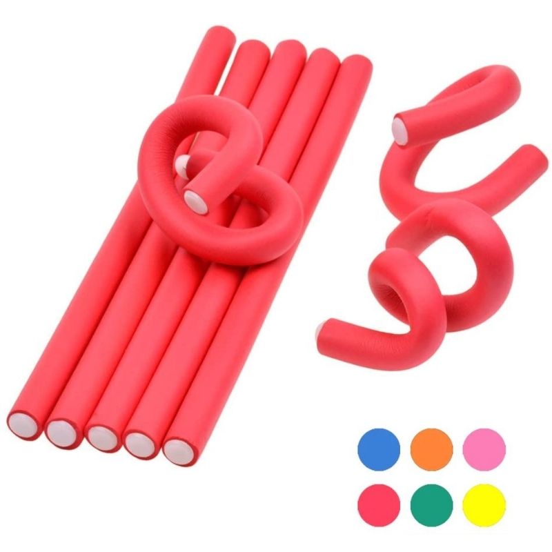 Lot de 10 - Bigoudis Flexibles en mousse sans chaleur - Flexi Rods  0.8 Cm