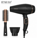 IPARAH P-350 – Sèche-Cheveux Professionnel Ionique 2200W, Moteur AC, 2 Vitesses, 3 Températures, Noir & Or Rose