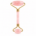Roller Visage Double Embout en Quartz Rose – Rouleau de Massage Facial