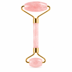 Roller Visage Double Embout en Quartz Rose – Rouleau de Massage Facial