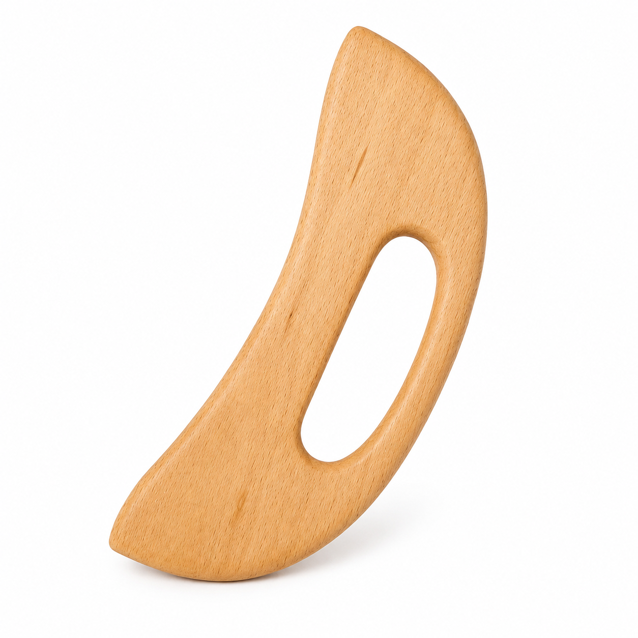 Gua Sha Corps en Bois Forme Croissant de Lune – Madérothérapie