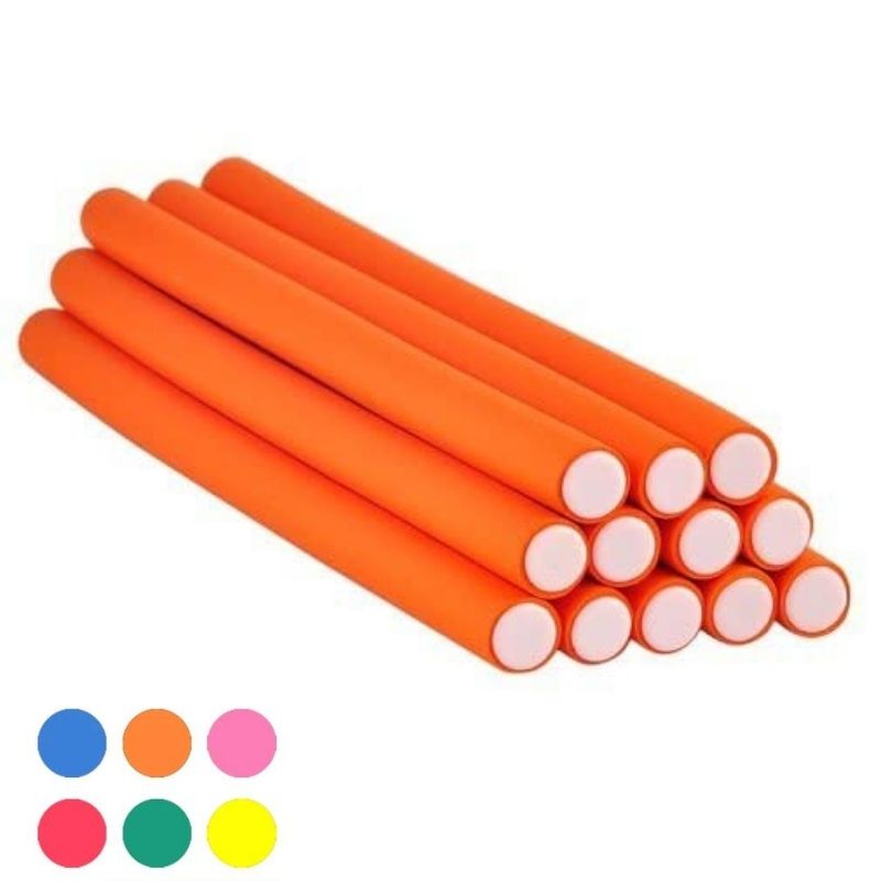 Lot de 10 - Bigoudis Flexibles en mousse sans chaleur - Flexi Rods 1.6 cm