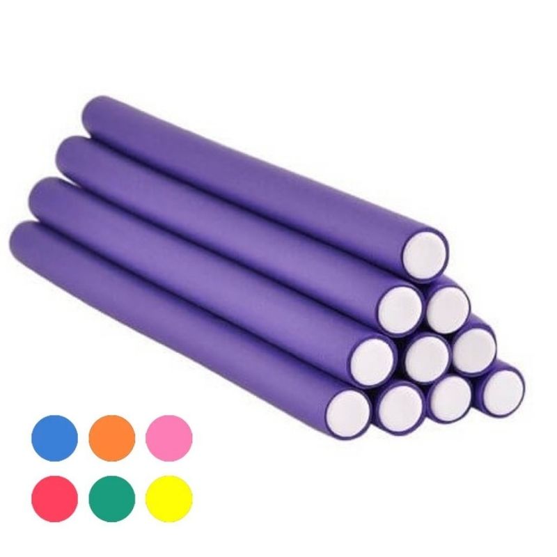 Lot de 10 - Bigoudis Flexibles en Mousse sans chaleur - Flexi Rods 2 Cm